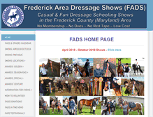 Tablet Screenshot of frederickdressage.org